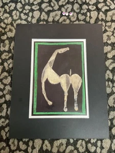 Vintage Art Print , Mounted , Horse , By MARINO MARINI - Picture 1 of 3