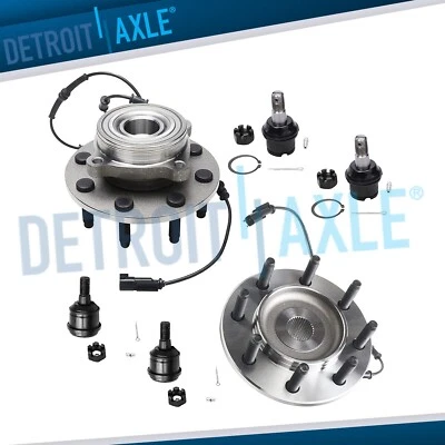 4WD Front Wheel Bearing Hubs Ball Joints for 2006-2008 Dodge Ram 3500 2500 8-Lug - Image 1 of 4