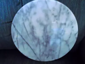 10" Marble Round Gray & White Plate Tray Cutting Board - Picture 1 of 3