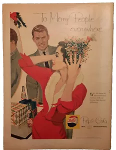 vintage Pepsi Christmas Advertising Life Magazine 1958 Holidays X-mas Tree - Picture 1 of 1
