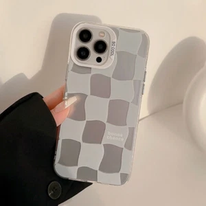 Silicone Phone Case Cover Back For iPhone 15 14 13 12 11 Pro Max Silver Square - Picture 1 of 4