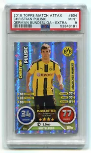 2016 Topps Match Attax Extra German 604 Christian Pulisic USA WC PSA 9 RC Rookie - Picture 1 of 2