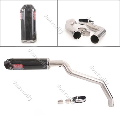 For Honda CBR600RR F5 2005-2023 Exhaust System Kit Mid Link Pipe Carbon Muffler - Image 1 of 4