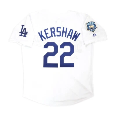 Clayton Kershaw 2008 Los Angeles Dodgers Home 50th Anniv. Jersey Men's (S-3XL) - Image 1 of 4