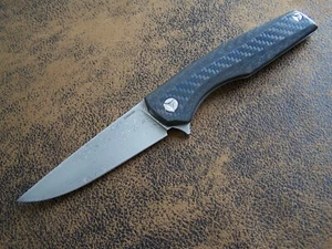 A. Biryukov Exklusives Taschenmesser Klappmesser Rostfreier Damaststahl 61-HRC - Picture 1 of 9