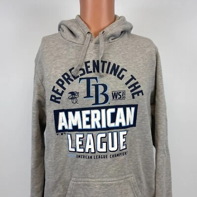 Fanatics Tampa Bay Rays 2020 Campeones de la Liga Americana Sudadera con Capucha MLB Béisbol L Foto 1 de 4