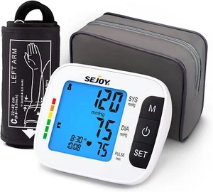 Sejoy Blood Pressure Machine Upper Arm Accurate Adjustable Digital BP Cuff Monit - Picture 1 of 7