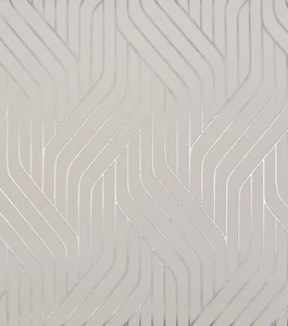 York Wallcoverings NW3516 Modern Metals Ebb And Flow Wallpaper White/Silver - Picture 1 of 1