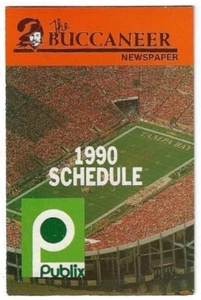 1990 Tampa Bay Buccaneers NFL Football Schedule !!! Publix - Picture 1 of 2