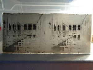 PLAQUE PHOTO VERRE STEREO  HONFLEUR  INTERIEUR DE L'EGLISE SAINTE CATHERINE   - Picture 1 of 1
