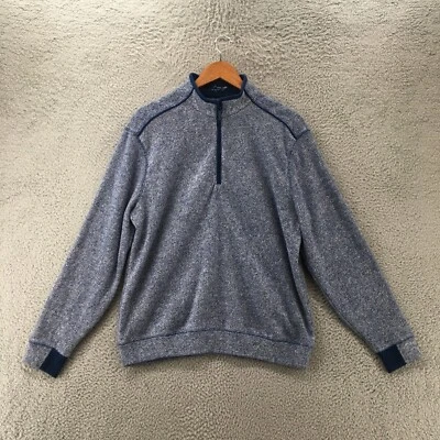 Greg Norman 1/4 Zip Soft Fleece Long Sleeve Pullover Mens Medium Gray Blue - Image 1 of 4