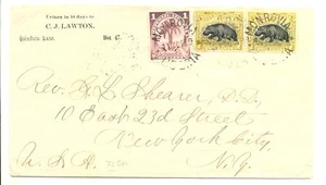 LIBERIA 1898 CV -TO USA -RATE 5 Ct. -F/VF  - Bild 1 von 2