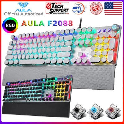 10 Keys Wired Mechanical Keyboard Gaming Keyboard RGB Backlit for Games / Office - Image 1 of 4