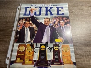 Mike Krzyzewski COACH K AUTOGRAPHED 8X10 PHOTO DUKE BLUE DEVILS HOF - Picture 1 of 2