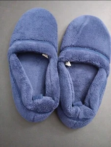 Men's Bedroom Slippers M 9-10 Bedroom Shoes Blue Slides Dearfoams House Shoes - Picture 1 of 14