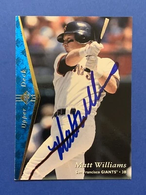MATT WILLIAMS (UNLV HOF) Signed 1995 Upper Deck SP (GIANTS WOF) Autograph Auto - Image 1 of 2