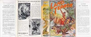Scanned Dust Jacket - Land of Terror Edgar Rice Burroughs 1944 1st/1st - Picture 1 of 1