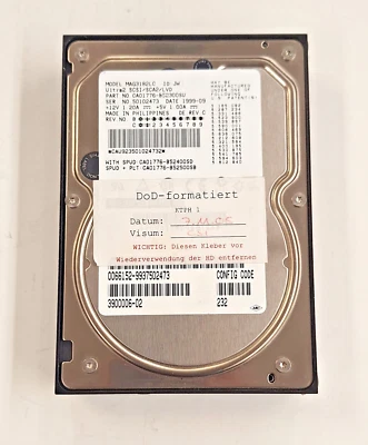 Fujitsu MAG3182LC 18.2GB 10000RPM 80 Pin Ultra 2 SCSI 3.5" Hard Drive - Image 1 of 3