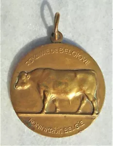 PREMIO MEDALLA BBÉLGICA ANIMAL. BULL-MINISTERIE DE L AGRICULTURA 1955 Ø46,4mm-42,0 gr - Imagen 1 de 11