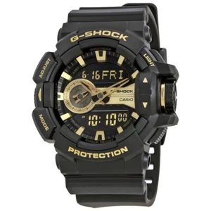Orologio Uomo Casio G-Shock Ana-Digi Quadrante Nero e Oro Cinturino Resina GA400GB-1A9 - Foto 1 di 5