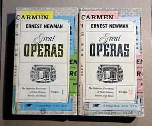SET of 2 GREAT OPERAS by Ernest Newman vintage 1958 paperbacks VOL I + VOL 2 - Picture 1 of 3
