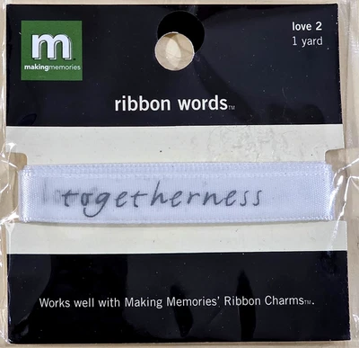 MAKING MEMORIES Ribbon Words -  LOVE 2  - 1/2 in x 1 yd - Image 1 of 3