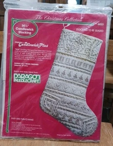 Paragon Needlecraft Christmas Stocking Collection No.6823 14 1/2" Candlewick Kit - Picture 1 of 7