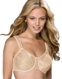 Neu ohne Etikett Bali 40C Satin Tracings Minimizer BH 3562 beige 126869 - Bild 1 von 3