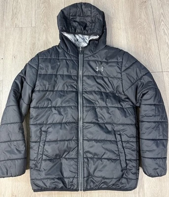 UNDER ARMOUR Pronto Boys Black Reversible Puffer Jacket Coat Sz  Large? See Pics - Image 1 of 4