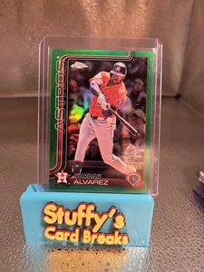 2025 Topps Chrome YORDAN ALVAREZ #267 Green Refractor /99 Astros - Picture 1 of 2