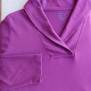 L.L.Bean Langarm Schalkragen Pullover Dark Plum XL Reg Sweatshirt T-Shirt - Bild 1 von 14