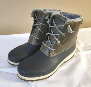 Sperry Maritime Repel Boots Women's 8.5M Gray Side Zip Winter Rain STS82667 LNC - Picture 1 of 14