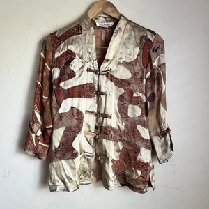 Citron Santa Monica Silk Blend Geisha Blouse Top Size XS - Picture 1 of 6