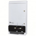 EVOGEN Sanitary Napkin and Tampon Dispenser: Single Coin, White, Stainless Steel
