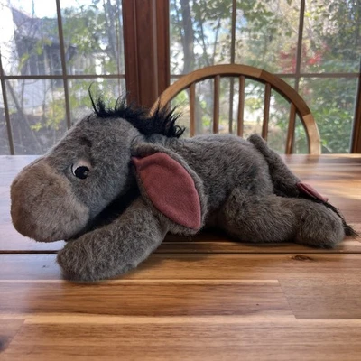 Vintage Disney Eeyore 14" Floppy Droopy Donkey Plush Hook Loop Removeable Tail - Image 1 of 4