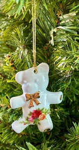 Vintage Ornamento orso Royal Albert Royal Doulton 1998 rose antiche di campagna fine Cina - Foto 1 di 6