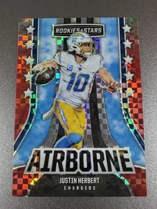 2023 Panini Rookies & Stars Justin Herbert AI-18 Red Laser Longevity Airborne - Picture 1 of 6