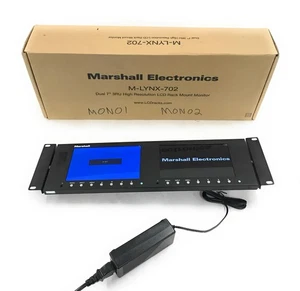 Monitor de montaje en rack doble Marshall M‐LYNX‐702 HDMI y 3G/HD‐SDI con adaptador de corriente - Imagen 1 de 5