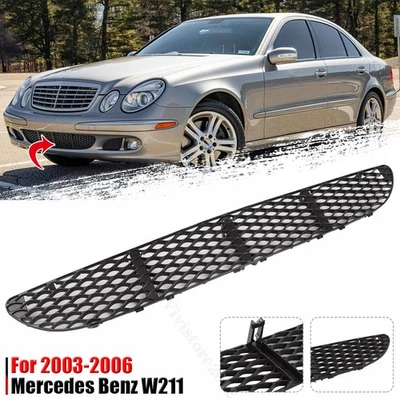 Front Bumper Center Cover Mesh Grill For Mercedes Benz W211 E320 E350 E500 03-06 - Изображение 1 из 4