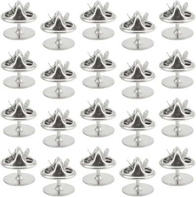 100Pcs 11Mm Butterfly Pin Backs with 100Pcs 10Mm Tie Tacks Silver Pins for Jewel - Image 1 of 4