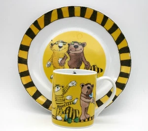 Janosch Tasse und Teller - Tigerente, Tiger, Bär und Frosch POS - Bild 1 von 5