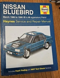 Nissan Bluebird 1986 to 1990 Petrol Owners workshop manual by Haynes - Picture 1 of 2
