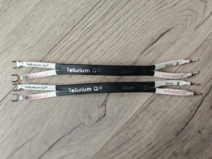 Tellurium Q Silver II Links /Jumper Cable - Banana to Spade Links - Picture 1 of 9