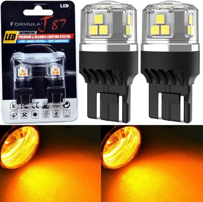Luz LED 30W 7444 Ámbar Naranja Dos Bombillas Señal de Giro Trasero Reemplazar Lámpara de Actualización Foto 1 de 4