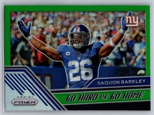 2020 Panini Prizm #7 Saquon Barkley Go Hard or Go Home Prizms Green - Bild 1 von 2