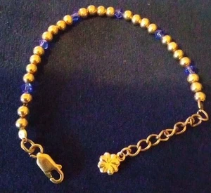 925 Sterling Silver & Lapis Lazuli Natural Gemstones Beaded Bracelet - Picture 1 of 13