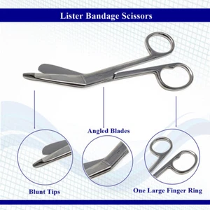 Surgical Bandage Scissors Nurse EMT Paramedic One Large Finger Ring 5.5" Long - Picture 1 of 3