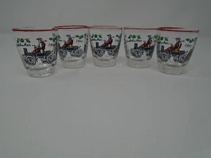 5 bicchieri da tiro Studebaker Libbey 1902 vintage - Foto 1 di 2