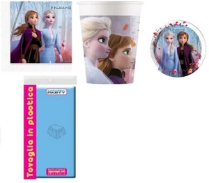 KIT COORDINATO FROZEN II FESTA 2 COMPLEANNO PIATTI BICCHIERI TOVAGLIOLI TOVAGLIA - Foto 1 di 1