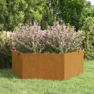 vidaXL Planter Rusty 138x120x45 cm Corten Steel - Picture 1 of 9